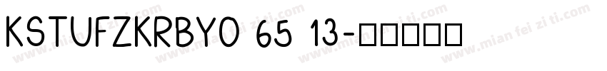 KSTUFZKRBYO 65 13字体转换
